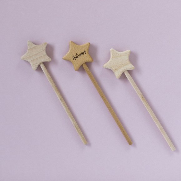 Personalized Handmade Wooden Star Wand | Fairy Wand | Magic Wand | Star Wand - Picture 4 of 8